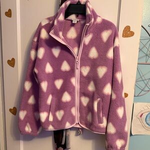 J. Crew Factory Purple Heart Kids Fleece Jacket